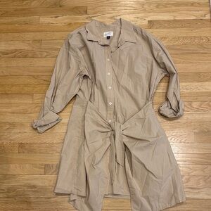 Universal Thread Beige Collared Shirt Dress